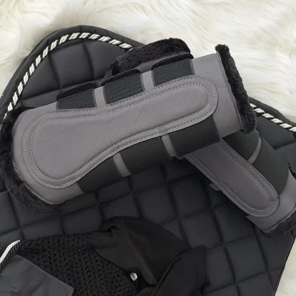 Dark Black/Grey Matching Riding Set - Picture 4 of 4